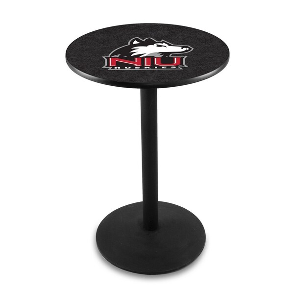 42" Blk Wrinkle Northern Illinois Pub Table
